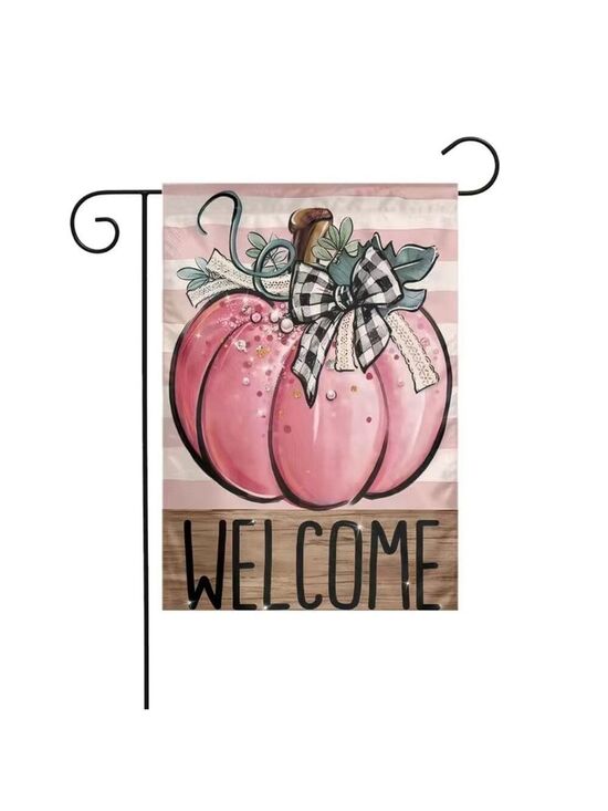 Other - Double Sides Welcome Pink Pumpkin Garden Flag